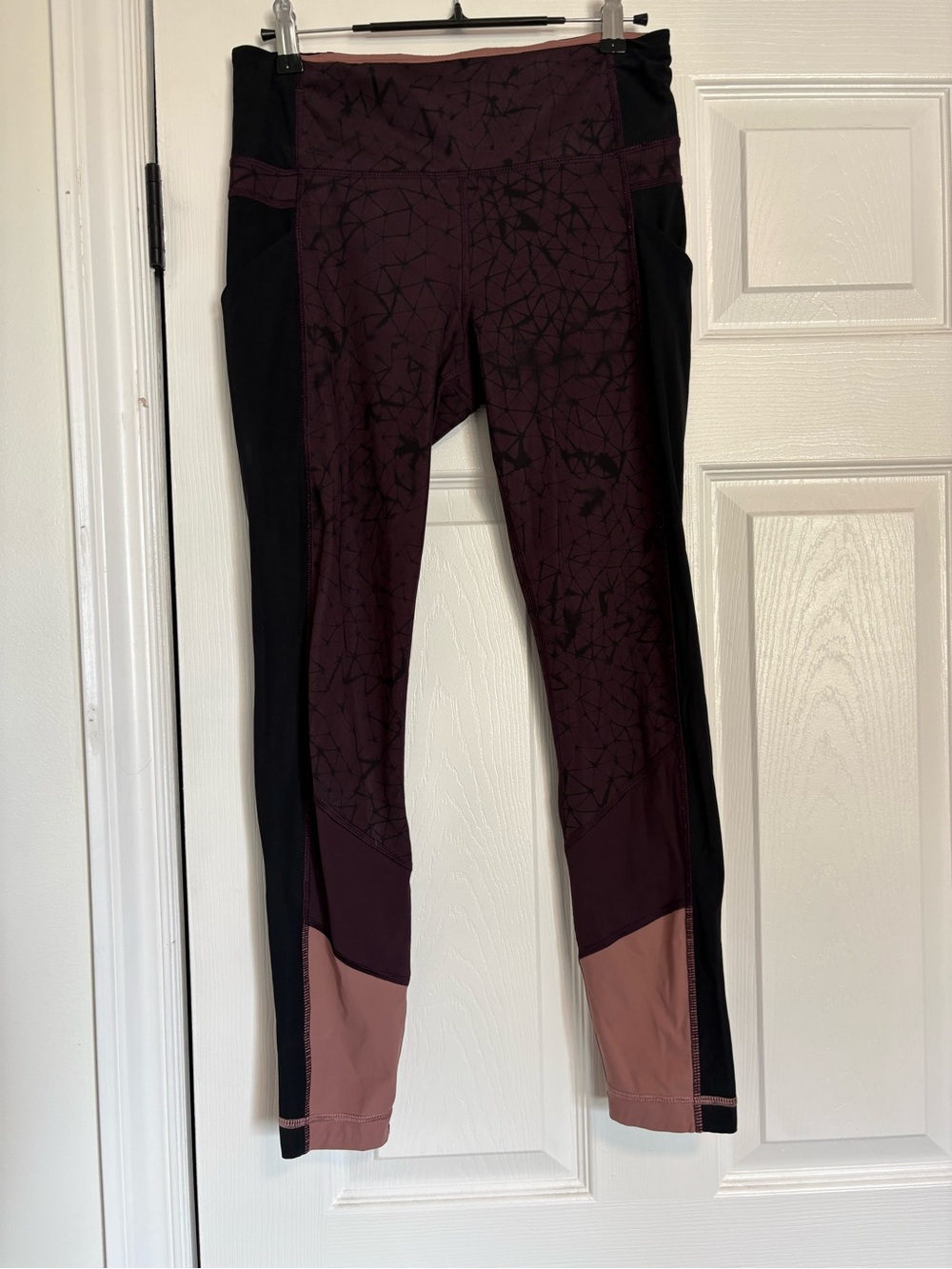 lululemon athletica Maroon, Black & Rose Leggings